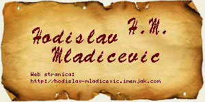 Hodislav Mladićević vizit kartica